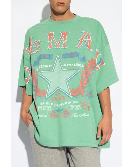 Balmain Green Oversize T-shirt, for men