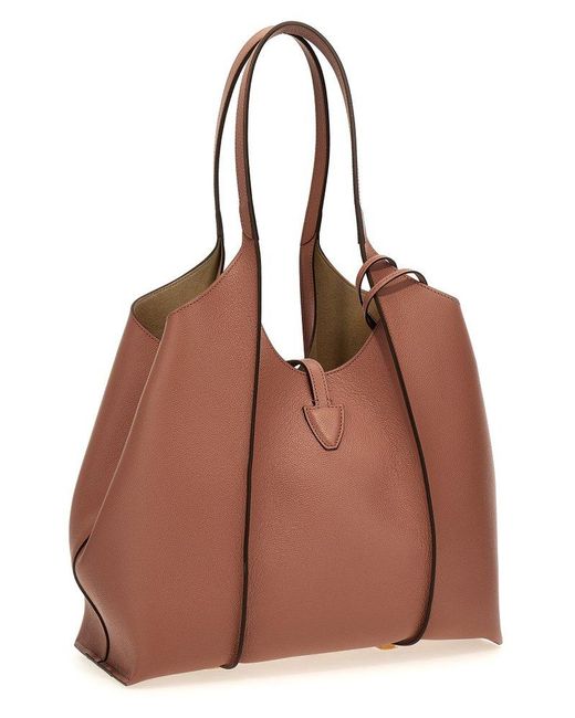 Tod's Brown T Timeless Tote Bag