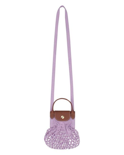 Longchamp Le Pliage Filet Crossbody Bag in Purple Lyst