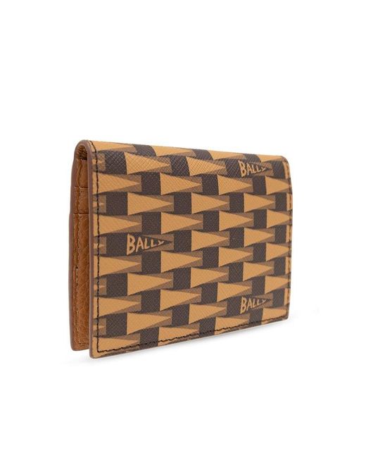 Bally Pennant monogram-pattern Card Holder - Brown