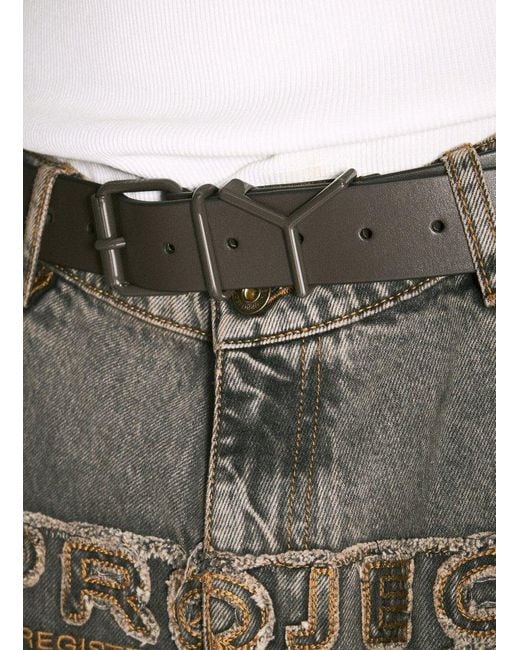 Y. Project Gray Y Plaque Buckle Belt