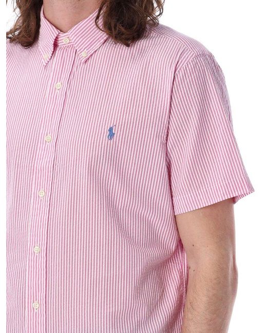 Polo Ralph Lauren Red Seersucker Shirt for men