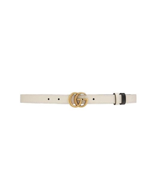 Gucci GG Marmont Reversible Belt in White Lyst UK