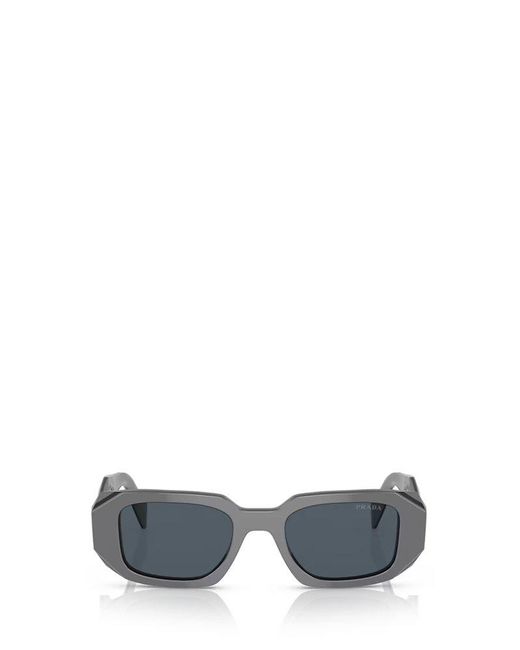 Prada Gray 51mm Rectangular Sunglasses