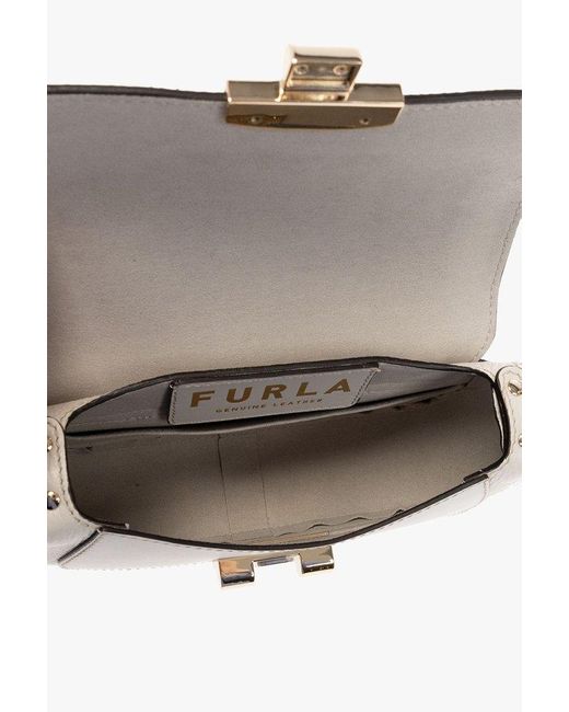 Furla Club 2 Foldover Crossbody Bag in White Lyst