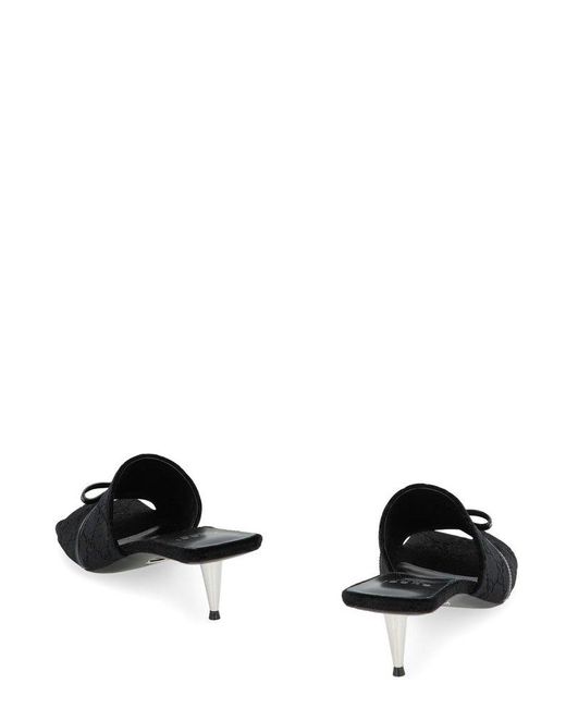 Gucci Black GG Slide Sandals