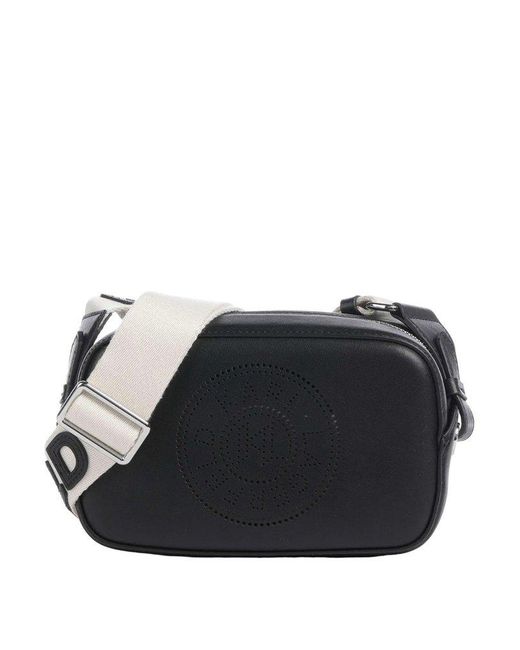 Karl Lagerfeld Black K/circle Perforated Crossbody Bag