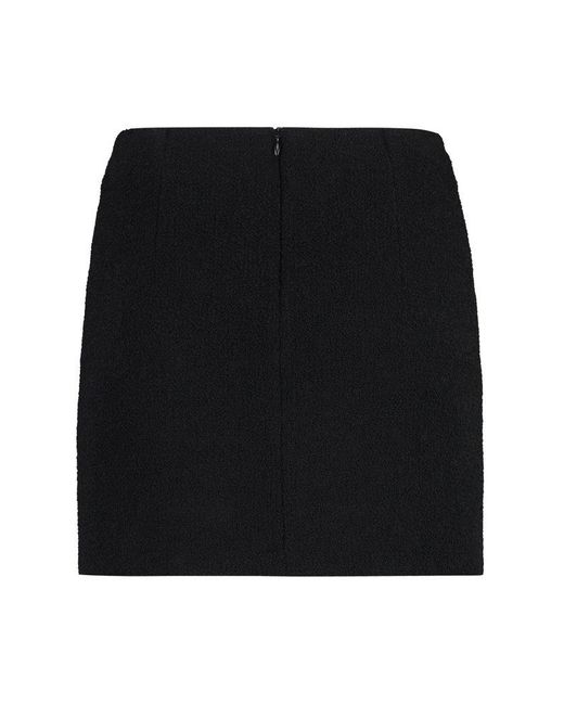 Tagliatore 0205 Black May Wool Mini Skirt