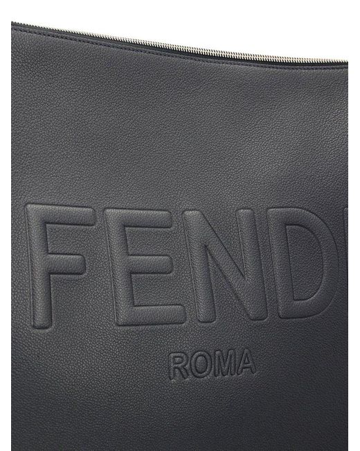 Fendi Blue After Roma Messenger Bag for men