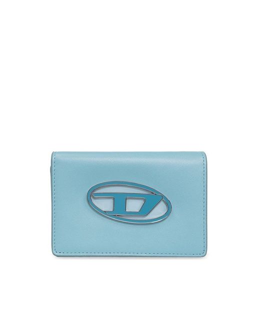 DIESEL Blue '1dr Tri-fold' Leather Wallet