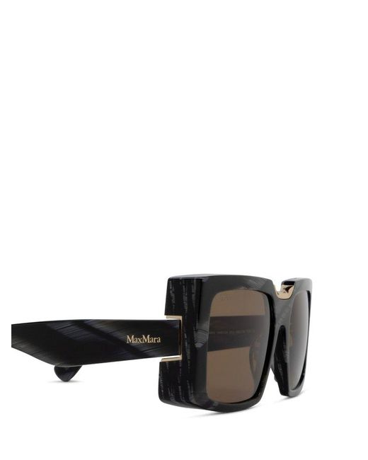 Max Mara Gray Square Frame Sunglasses