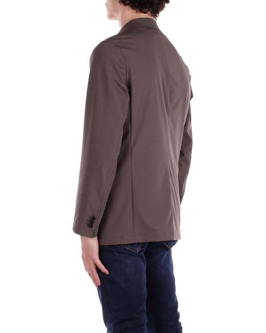 Emporio Armani Brown Travel Essentials Single-Breasted Blazer for men