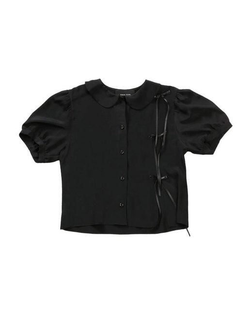Simone Rocha Black Bow-Embellished Shirt