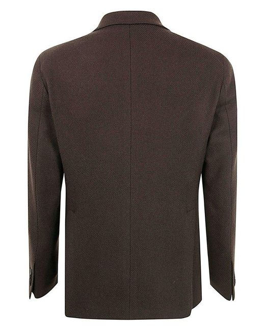 Tagliatore Brown Single-Breasted Tailored Blazer for men