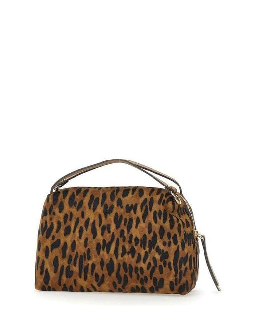 Gianni Chiarini Brown Alifa Logo Tag Tote Bag