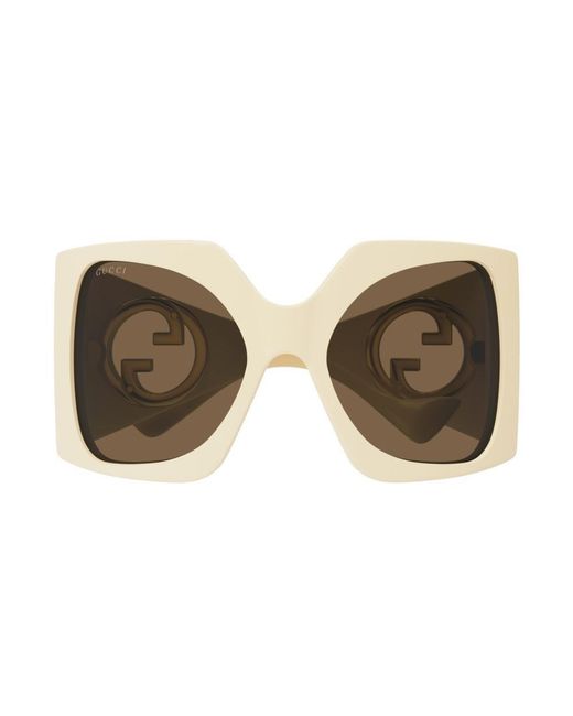 Gucci Square-frame Sunglasses in Black | Lyst