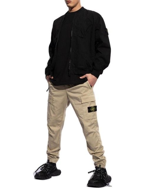 Stone Island Natural Cargo Trousers, for men