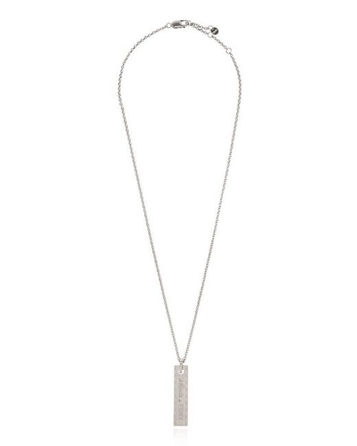 Fendi White Made In Necklace for men