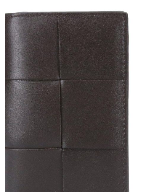 Bottega Veneta Black Maxi Intrecciato Card Holder for men