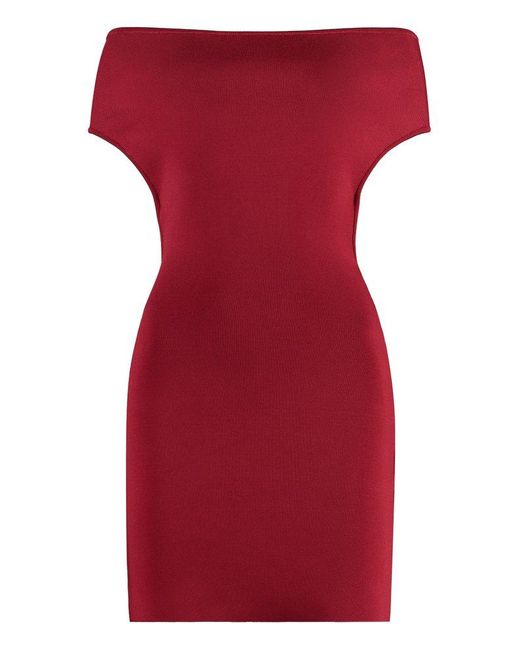Jacquemus Red Cubista Knitted Dress