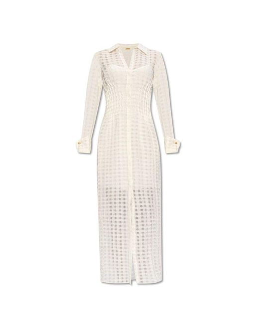 Cult Gaia White 'pernille' Dress With Collar,
