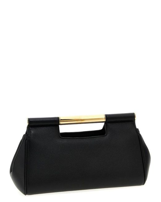 Dolce & Gabbana Black Sicily Foldover Toe Bag