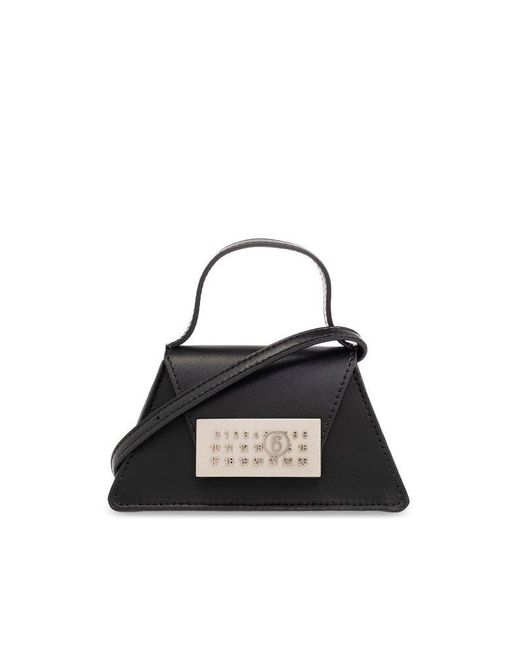 MM6 by Maison Martin Margiela Black Numeric Mini Crossbody Bag