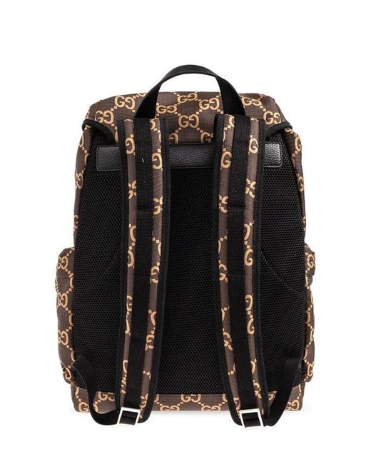 Gucci Brown Backpack With Monogram, for men