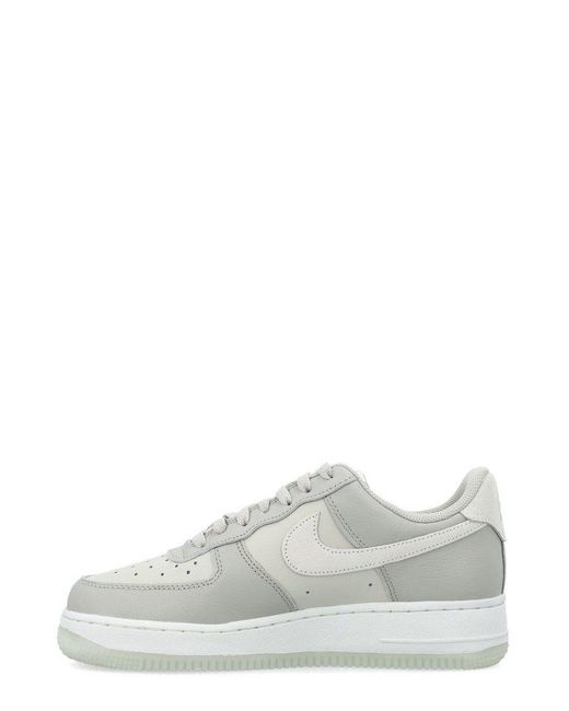 Nike White Air Force 1 '07 Lv8 Logo Patch Sneakers
