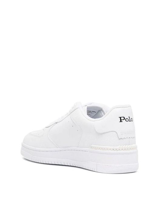 Polo Ralph Lauren White Court Low-top Sneakers for men