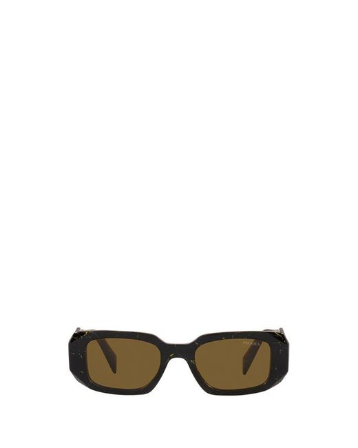 Prada Black Pr 17ws Rectangle-frame Acetate Sunglasses