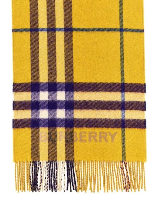 Burberry Yellow Check Scarf Scarves for men