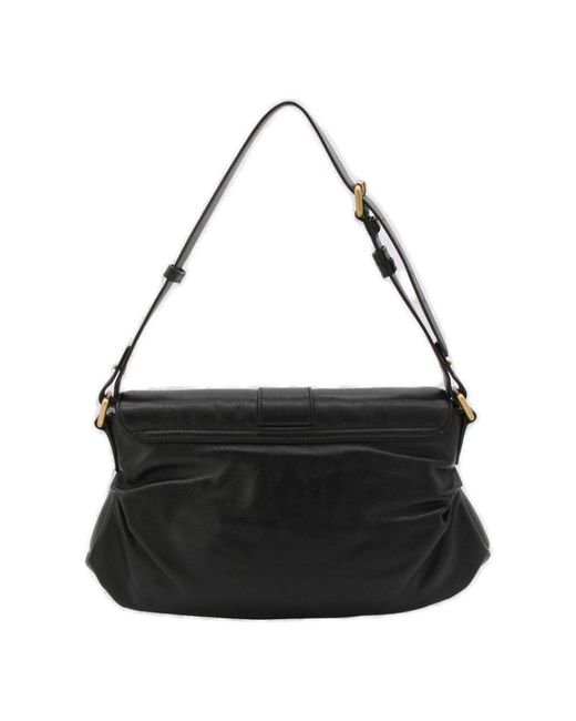 Pinko Black Classic Jolene Leather Shoulder Bag