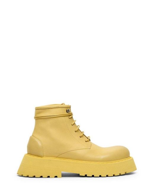 Marsèll Yellow Micarro Lace-up Ankle Boots