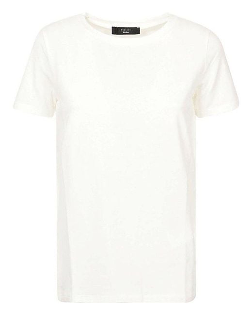 Weekend by Maxmara White Straight-fit Crewneck T-shirt