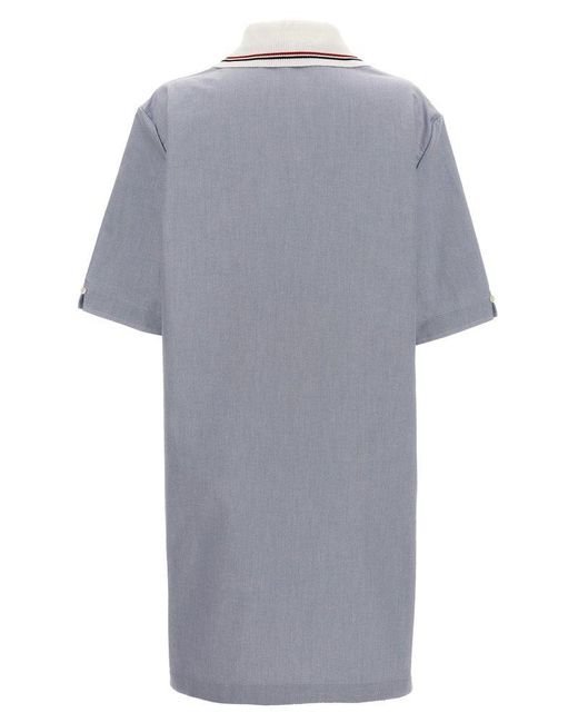 Thom Browne Gray Broderie Anglaise Dresses