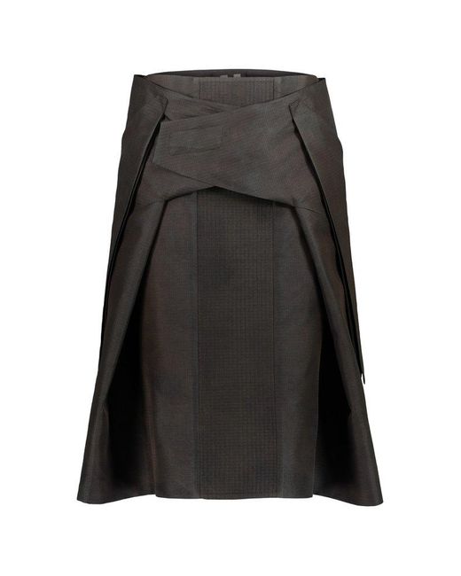 Rick Owens Black Knee-length Skirt Clothing