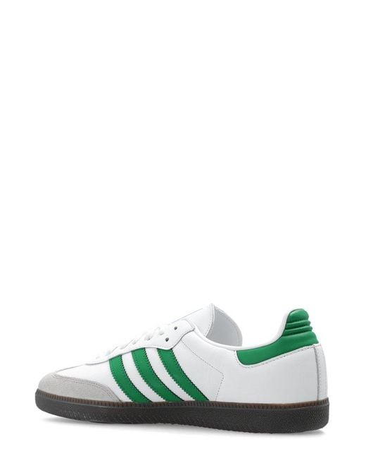 Adidas Originals White And Green Samba Og Trainers for men