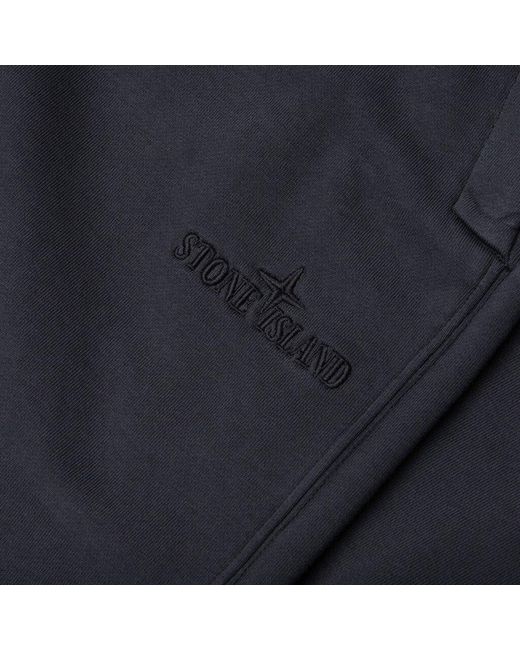 Stone Island Blue Logo Embroidered Sweatpants for men
