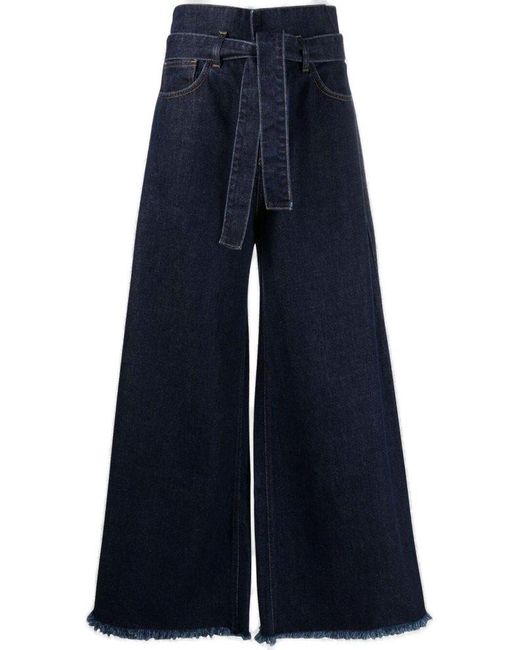 Societe Anonyme Blue Gheripsa Tied-waist Wide-leg Jeans