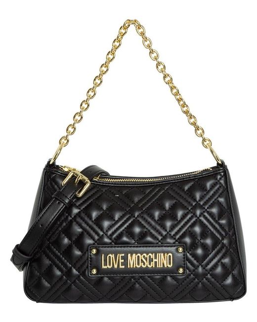 Love Moschino Chainlink Quilted Tote Bag in Black Lyst