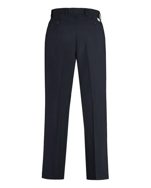 Department 5 Blue E Motion Wool Blend Slacks for men