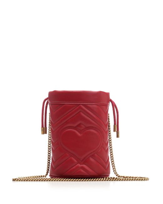 mini gg marmont 2.0 quilted leather bucket bag