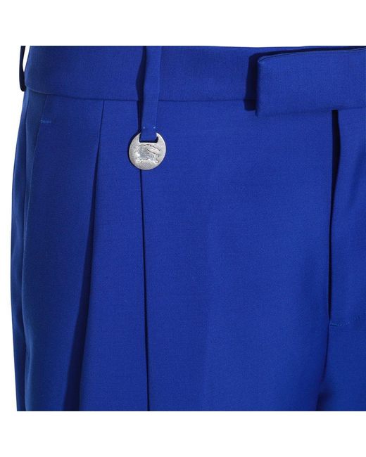 Burberry Blue Straight-leg Tailored Trousers