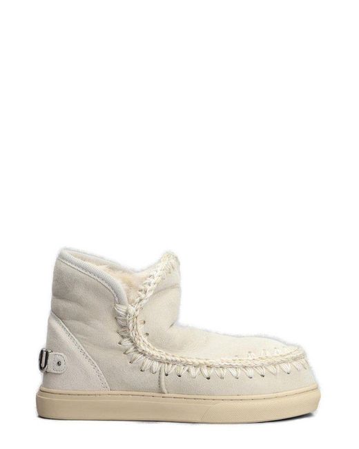 Mou White Eskimo Slip-On Boots