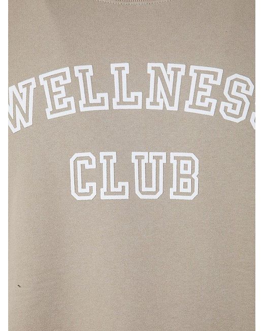 Sporty & Rich Gray Wellness Club Crewneck Sweatshirt for men