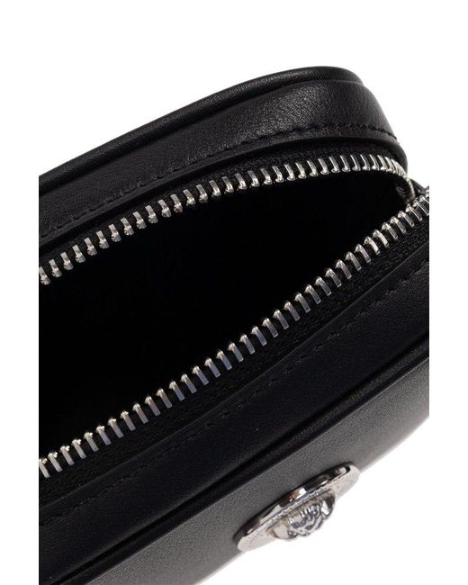 Versace Black Leather Shoulder Bag, for men