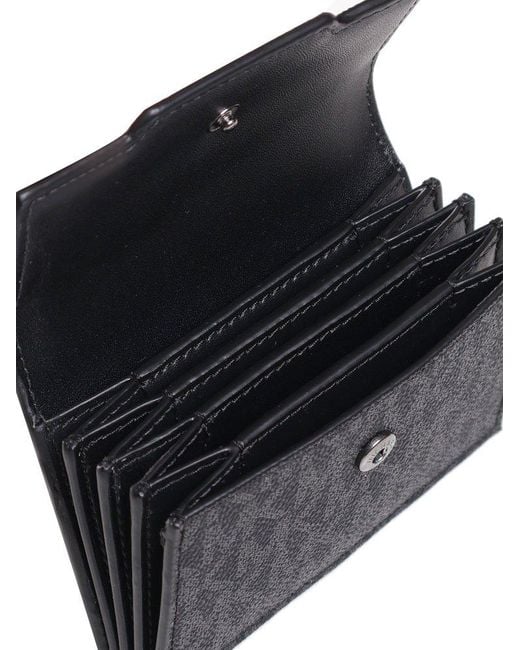 Michael Kors Hudson Signature Logo Accordion Card Holder in White for