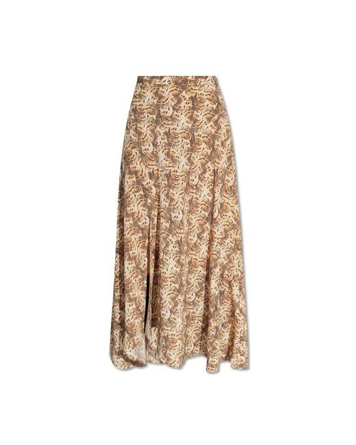 Isabel Marant Natural 'sakura' Silk Skirt,