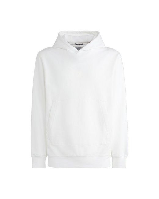 C P Company White Sweat Hooded for men